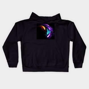 Abstract purple crystal Kids Hoodie